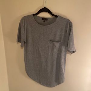 Topshop Gray tunic tee with pocket